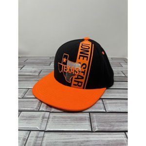 Texas Lonestar State Neon Orange Snapback Hat Cap Pitbull